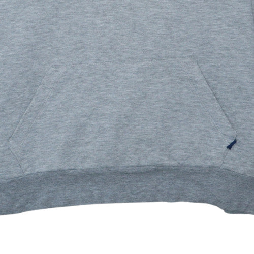 Adidas Men Grey Pullover Hoodie Medium Logo Sports Fleece