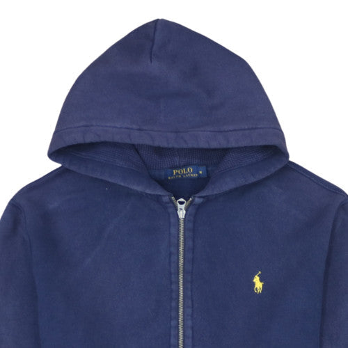 Ralph Lauren Men's Blue Full Zip Hoodie Size M Cotton Fleece