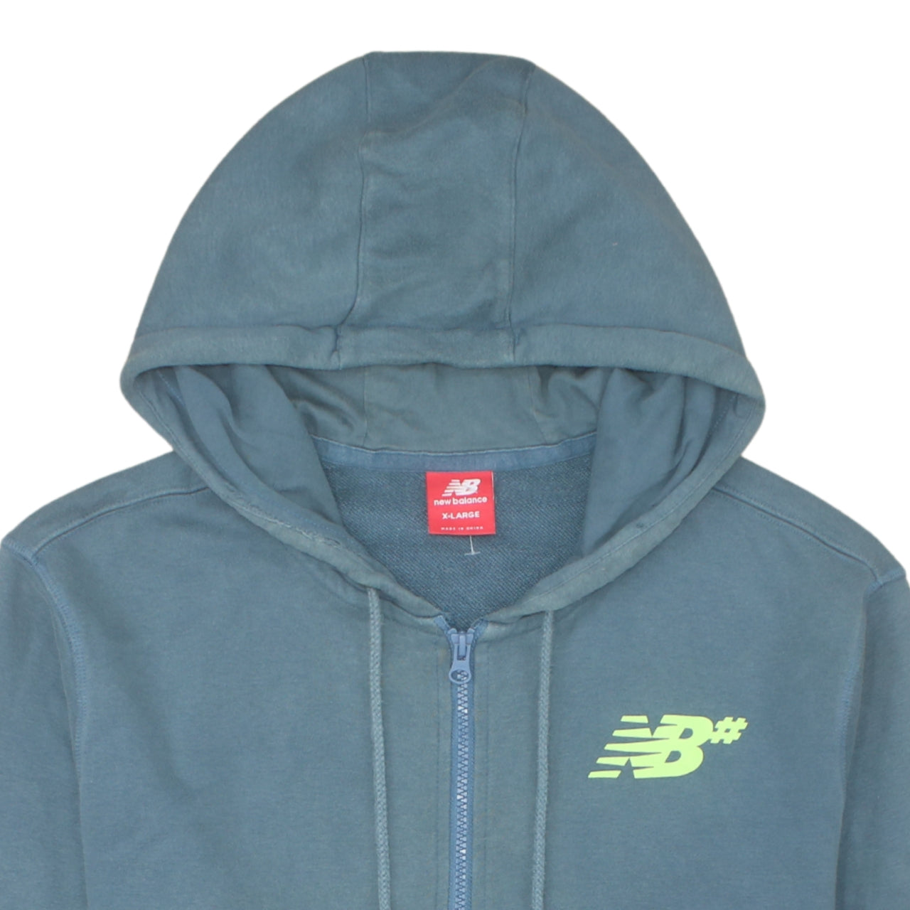 New Balance Men Blue XL Full Zip Hoodie Sports Graphic Print