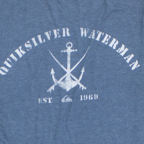 Quiksilver Men's Blue Nautical Graphic T-Shirt XL Short Sleeve
