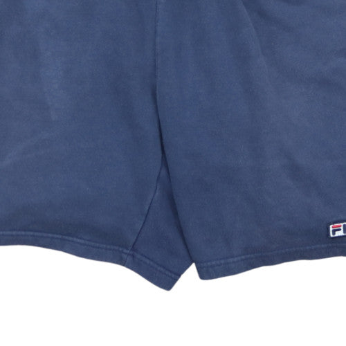 Fila Men Blue Sweat Shorts L Elastic Waist Casual Sportswear