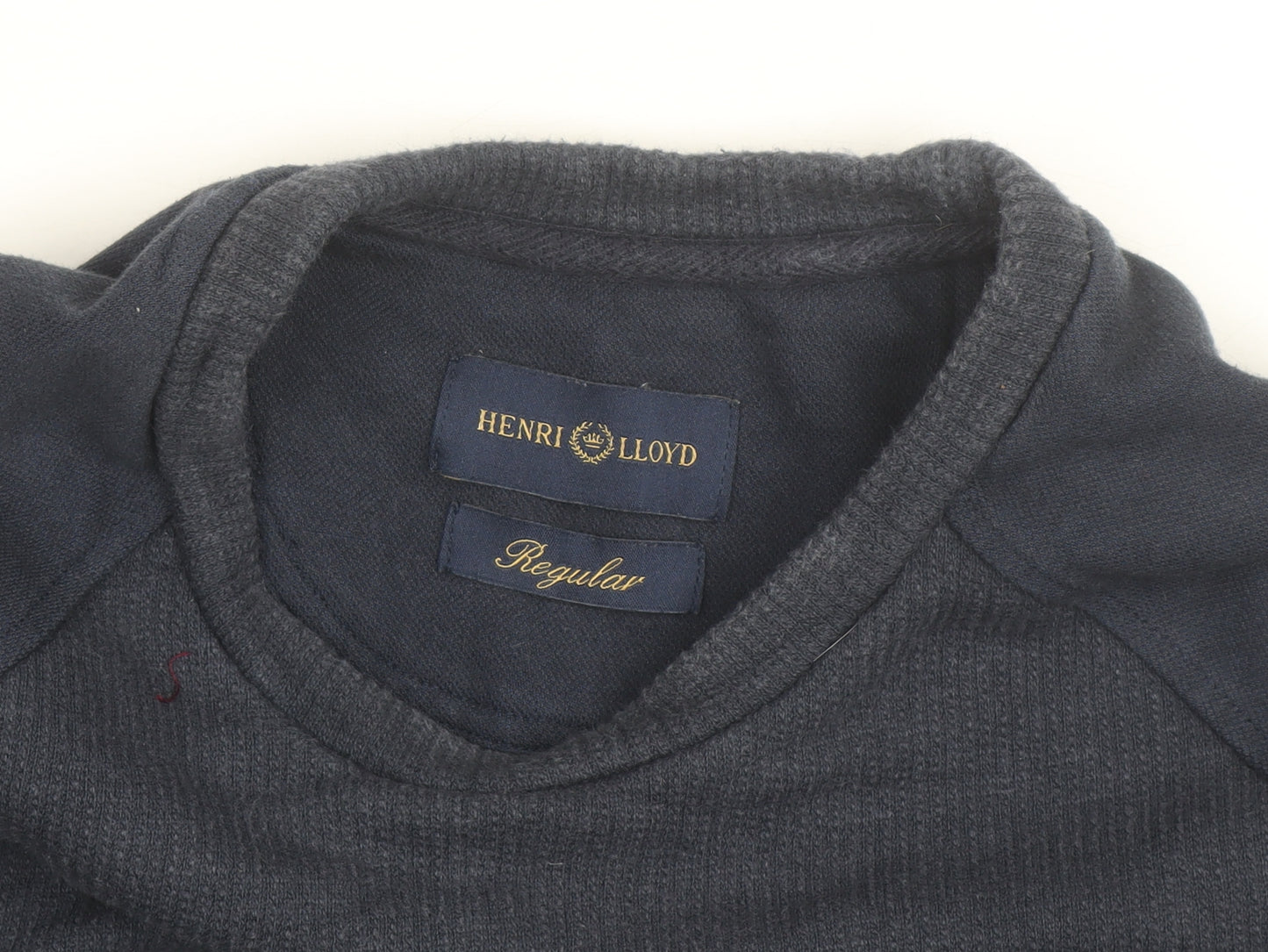 Henri Lloyd Men's Blue Regular Fit Cotton Crew Neck Sweatshirt Size S