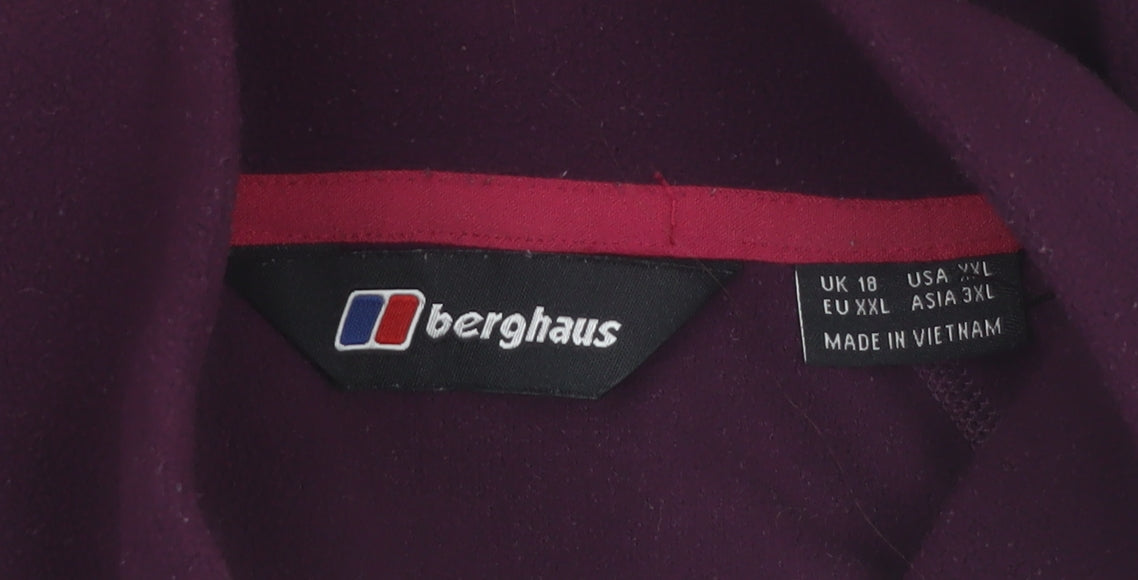 Berghaus Women's Purple Fleece Full Zip Jacket Size 18