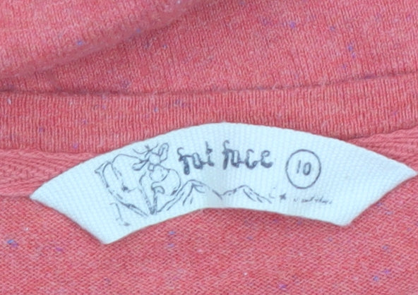 Fat Face Womens Pink Cotton Silk Blend V-Neck Cardigan Size 10
