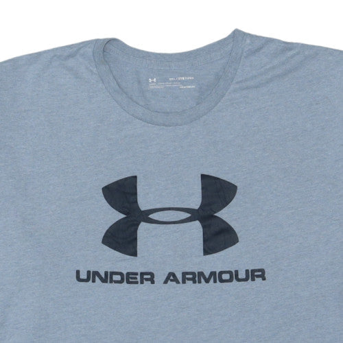 Under Armour Men's Blue 2XL Crew Neck Loose Fit HeatGear T-Shirt