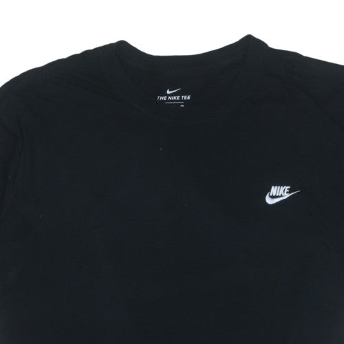 Nike Men's Black 4XL Crew Neck Short Sleeve Cotton T-Shirt