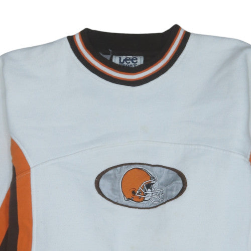 Lee Sport Men's White XL Pullover Sweatshirt Embroidered Football Logo