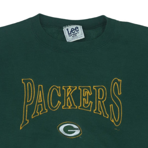 Lee Sport Men's Green XL Pullover Sweatshirt Packers Embroidered Vintage