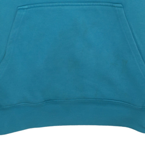 Adidas Mens Blue Small Pullover Hoodie Fleece Logo Sweatshirt