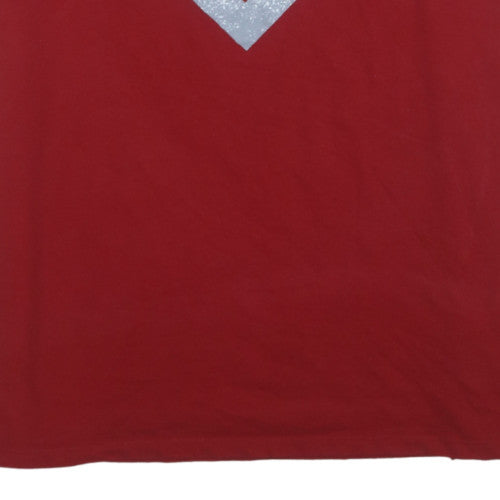 Nike Men's Red Dri-Fit Graphic Logo 2XL Short Sleeve T-Shirt