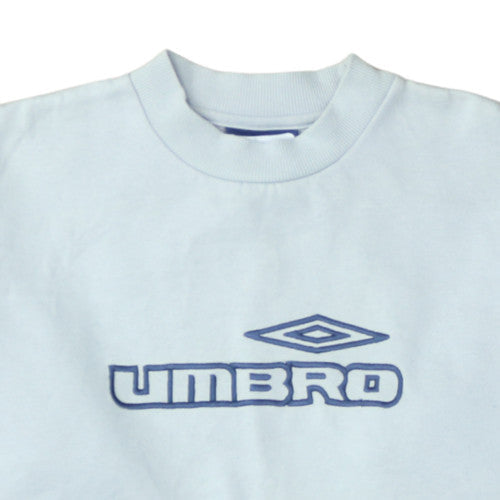 Umbro Men's Blue Retro Logo Crew Neck Fleece Sweatshirt Size M