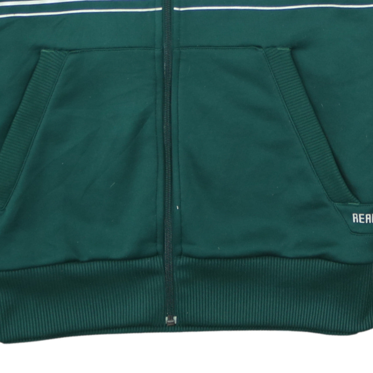 Adidas Men’s Green Real Madrid Track Jacket L Full Zip Football Style