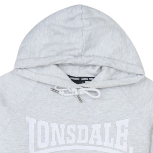 Lonsdale London Women's Grey Size 14 Pullover Hoodie