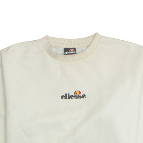 Ellesse Men's Beige Crew Neck Pullover Sweatshirt L Regular Fit