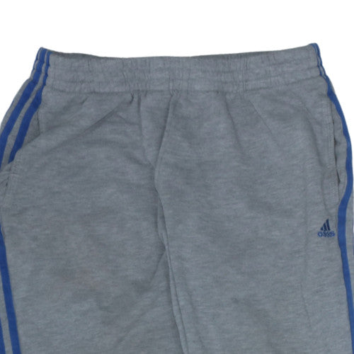 Adidas Mens Grey L Track Pants Performance Essentials Sportswear