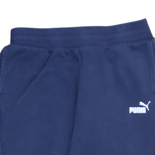 Puma Men's Blue Fleece Jogger Trousers Size M Regular Fit