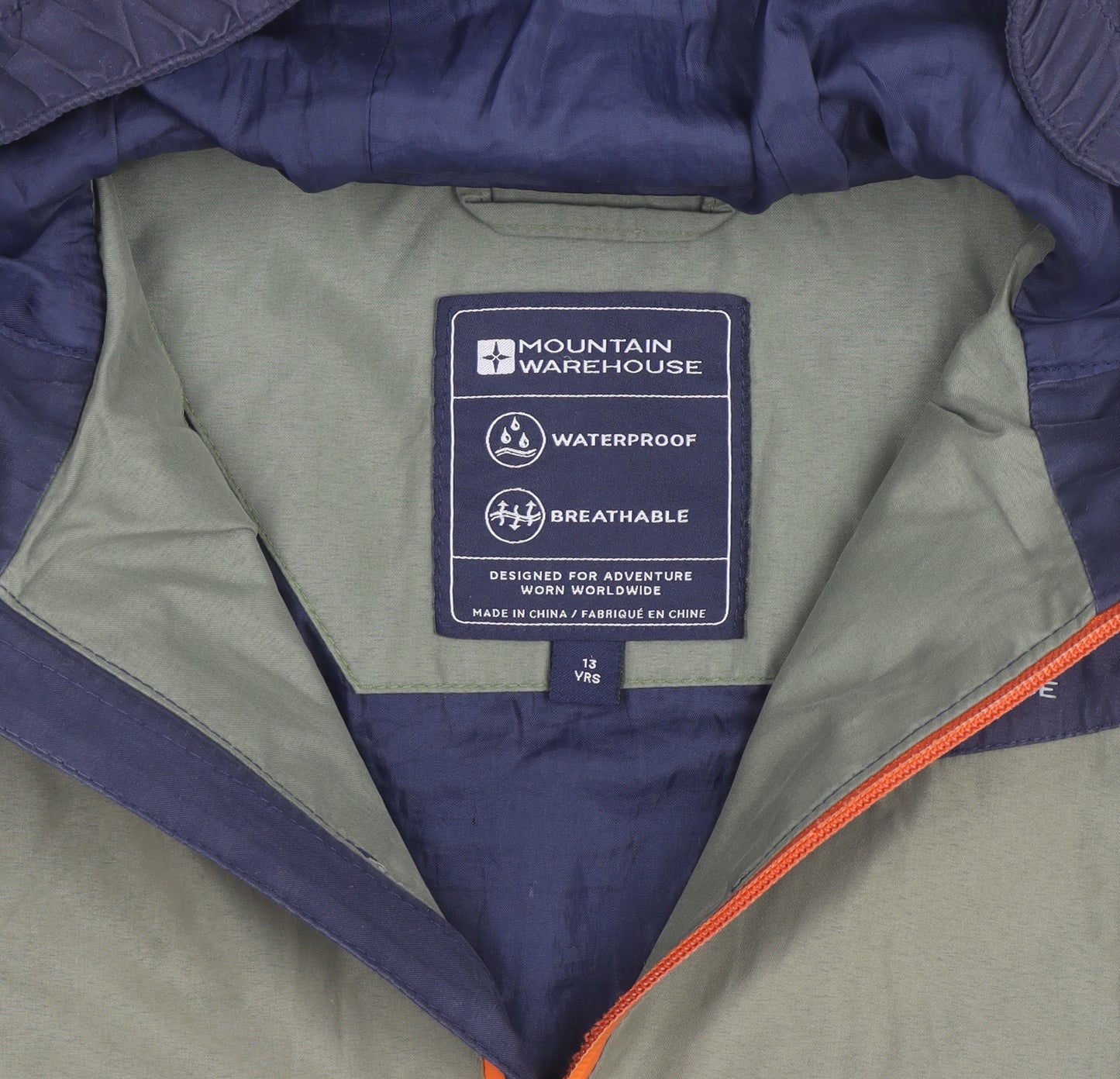 Mountain Warehouse Boys Multicoloured Waterproof Hooded Rain Coat 13 Years