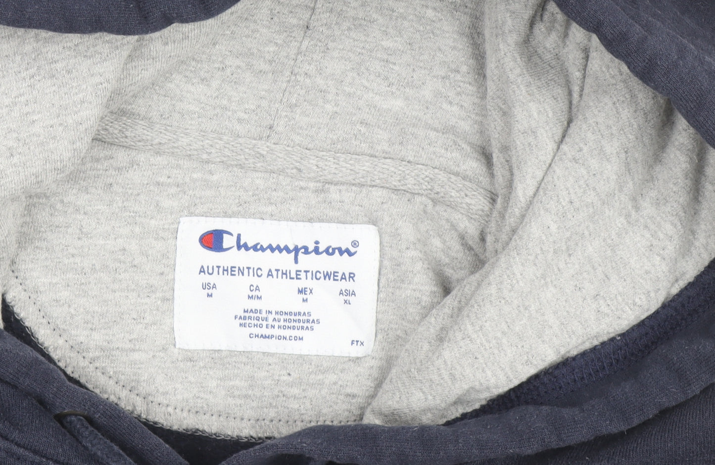 Champion Men's Blue Pullover Hoodie M Regular Fit Fleece