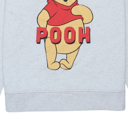 Disney Womens Grey XS Winnie the Pooh Pullover Sweatshirt