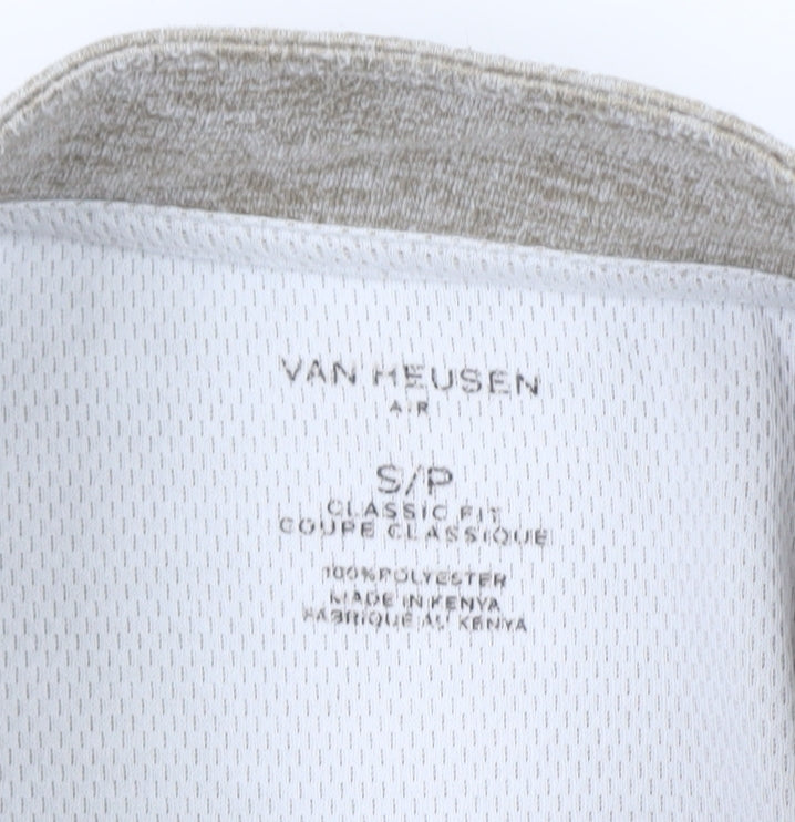 Van Heusen Men’s Beige Classic Fit 1/4 Zip Sweatshirt Size S