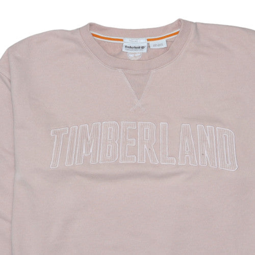 Timberland Womens Beige Cotton Blend Crew Neck Pullover Sweatshirt XL