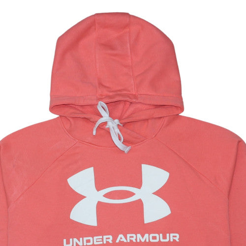 Under Armour Womens Coral XL Pullover Hoodie Logo Fleece Sweatshirt