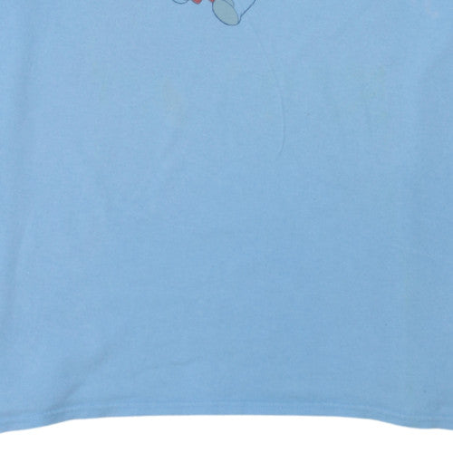Disney Dumbo Blue Crew Neck Cotton Men's XL T-Shirt
