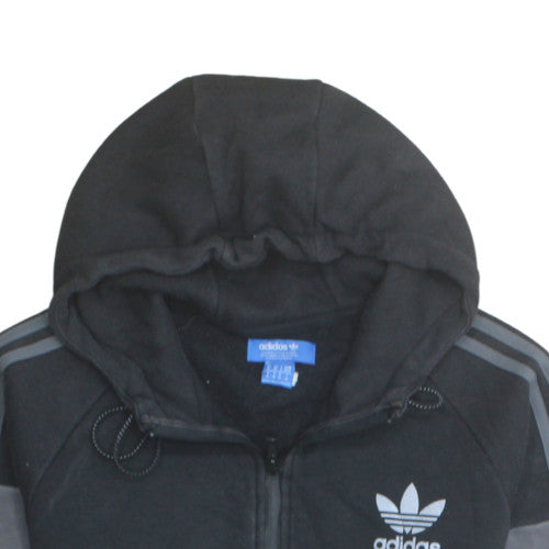 Adidas Mens Grey Full Zip Hoodie Size M Sports Fleece Sweatshirt