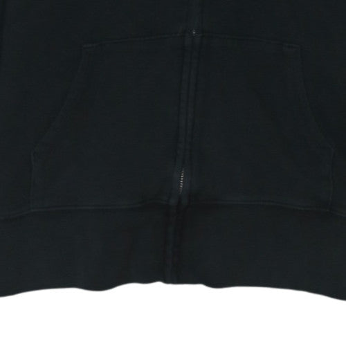 Gap Women Black M Full Zip Hoodie Cotton Blend Zip Pockets Casual