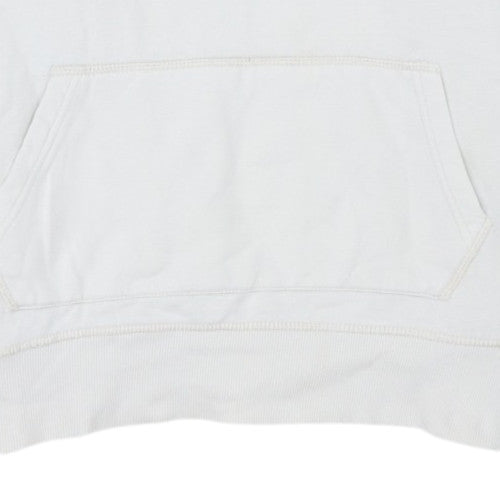 Tommy Hilfiger Women’s White Organic Cotton Pullover Hoodie Size L
