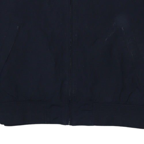 Fred Perry Men's Blue M Track Jacket Lightweight Zip-Up Cotton Blend