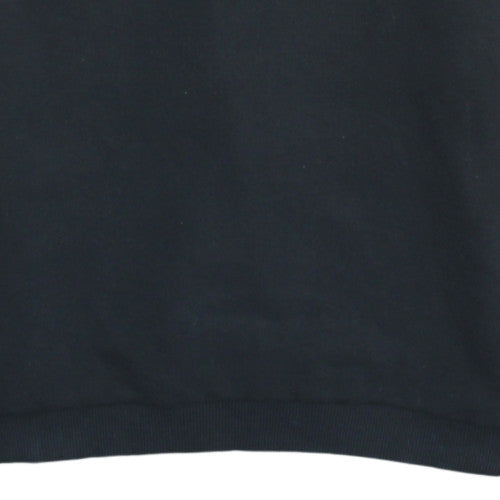 FILA Men’s Black Logo Tape Crew Neck Pullover Sweatshirt Size M