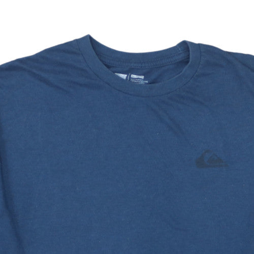 Quiksilver Men Blue Regular Fit Crew Neck Short Sleeve T-Shirt L