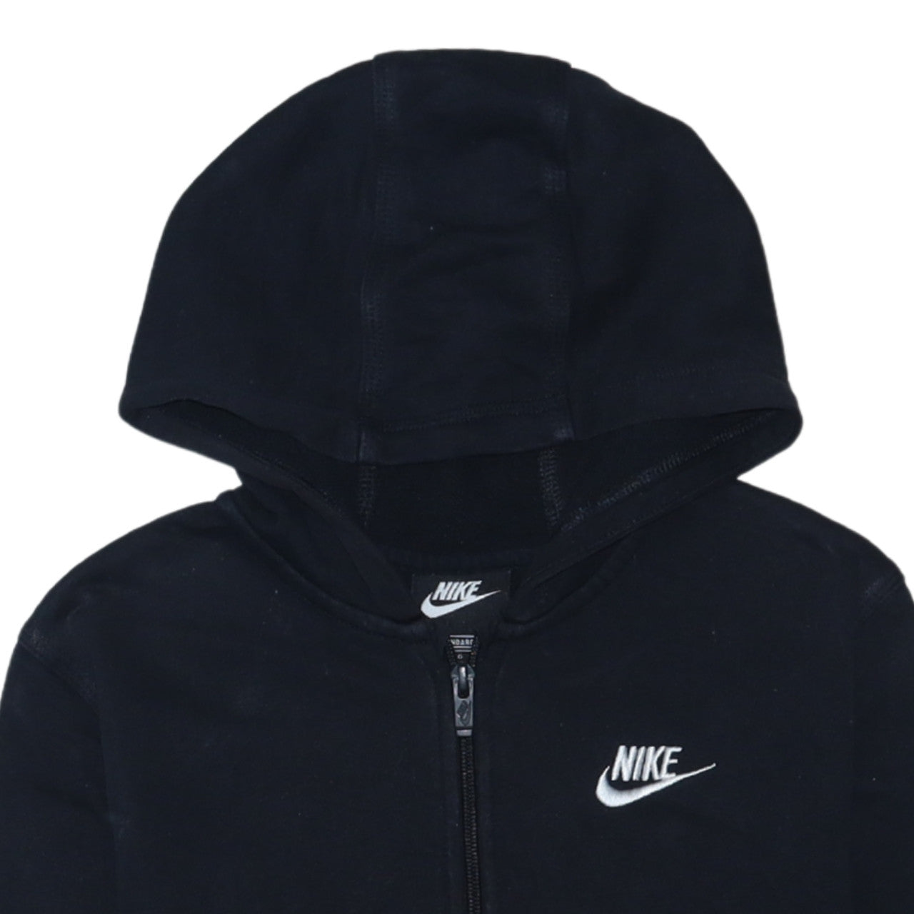 Nike Boys Black Full Zip Hoodie Size 158cm Fleece Zip Up Sweatshirt