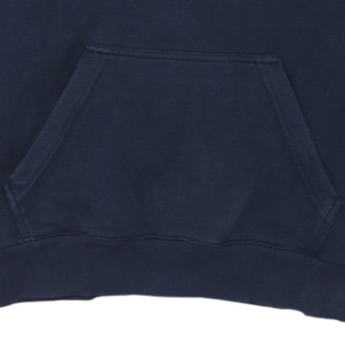 Adidas Mens Blue XS Pullover Hoodie with Trefoil Logo