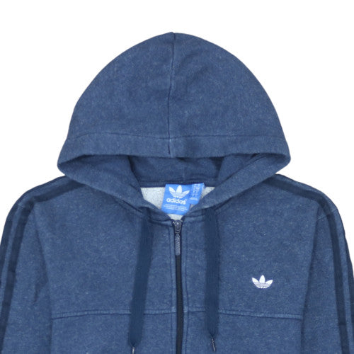 Adidas Men's Blue Full Zip Hoodie S Regular Fit Sportswear
