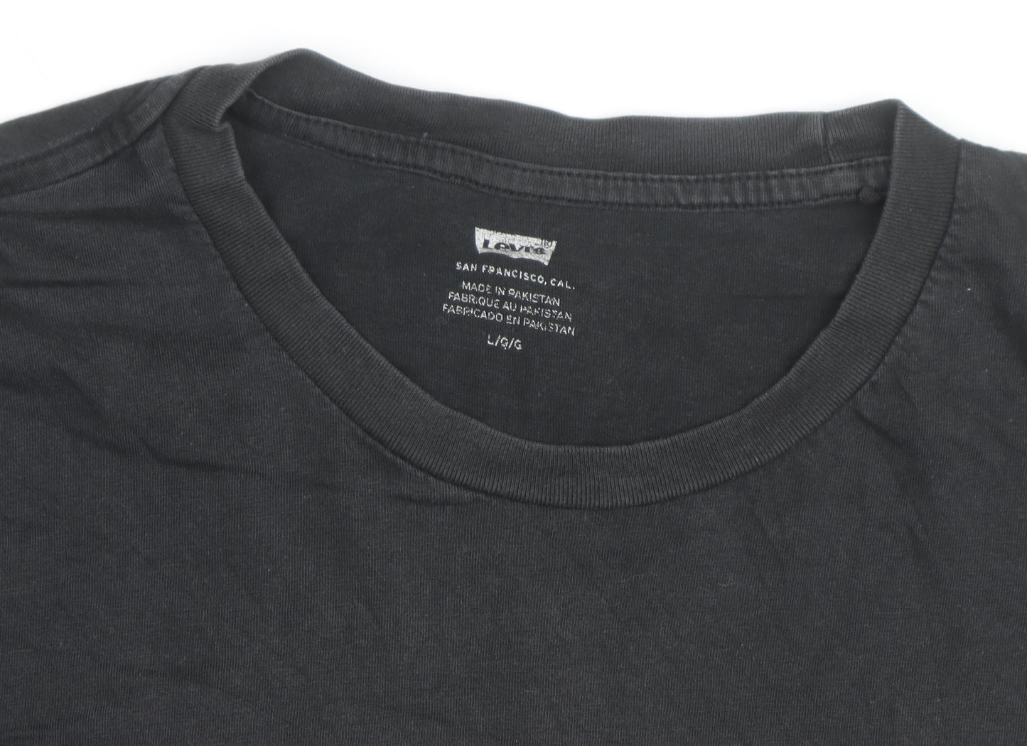 Levi's Men's Black Graphic Logo Cotton T-Shirt Size L