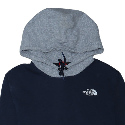 The North Face Mens Blue Pullover Hoodie Size L Outdoor Fleece
