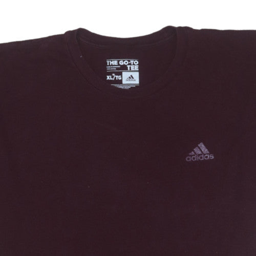 Adidas Men's Black XL Crew Neck Cotton Short Sleeve T-Shirt