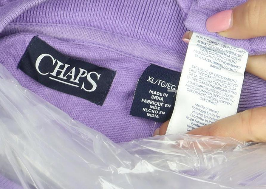 Chaps Men’s Purple Cotton Short Sleeve Polo Shirt XL