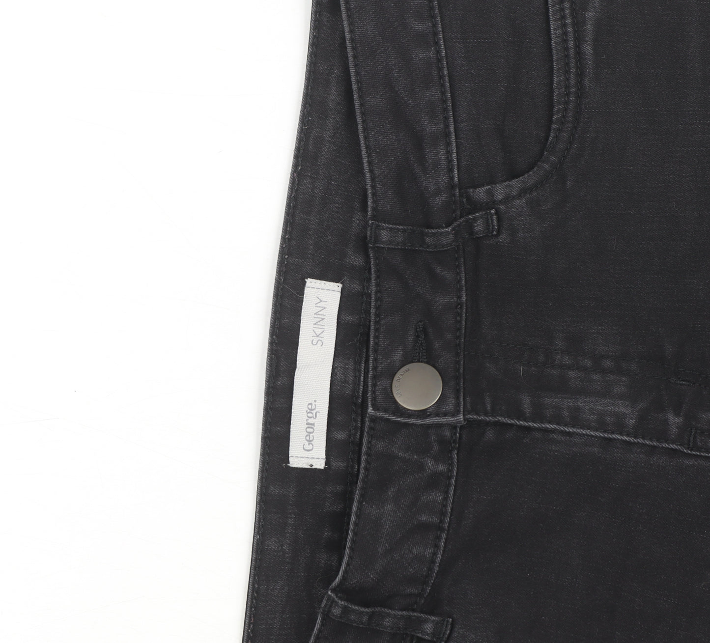 George Women's Black Skinny Jeggings Size 12 Stretch Denim