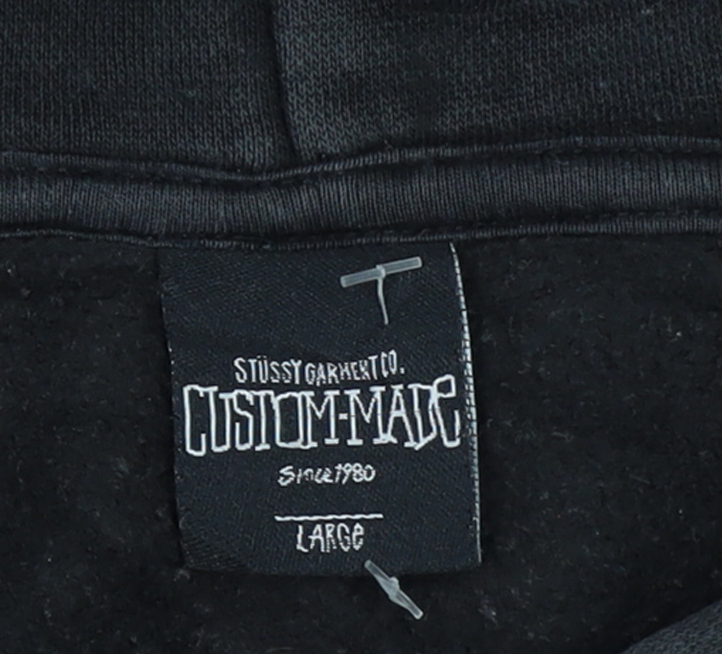 Stussy Men’s Black Pullover Hoodie Large Logo Streetwear Fleece