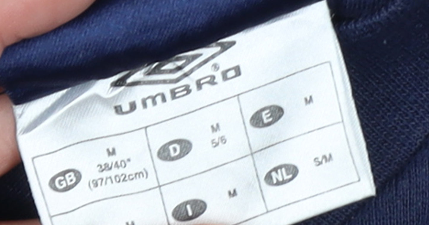 Umbro Men's Blue V-Neck Pullover Sweatshirt Size M Regular Fit