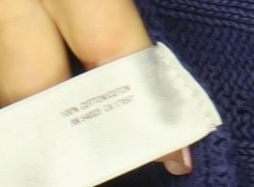 Old Navy Women's Blue Cable-Knit Cotton V-Neck Jumper Size L
