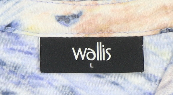 Wallis Women's Multicoloured Animal Print 3/4 Sleeve Tunic Blouse Size L