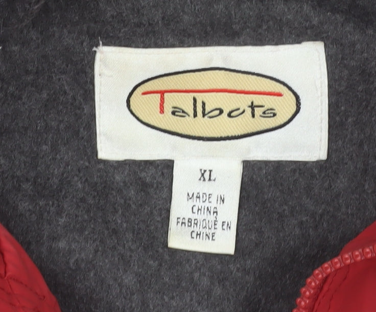 Talbots Women’s Red XL Waterproof Hooded Rain Coat