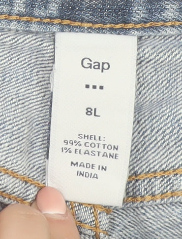 Gap Women’s Blue Denim Cut-Off Shorts Size 8 Regular Stretch