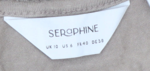 Seraphine Women’s Beige Sleeveless Knit Maternity Tank Dress UK10
