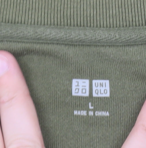 Uniqlo Men’s Green Crew Neck Pullover Sweatshirt Size L
