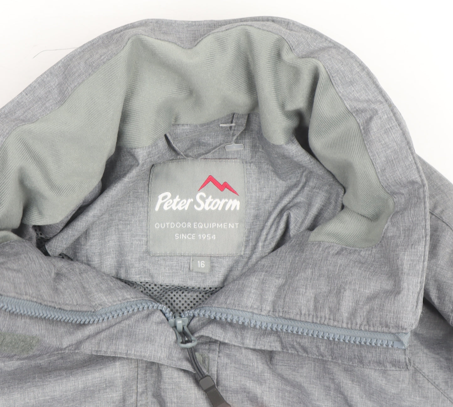 Peter Storm Men's Grey Waterproof Rain Jacket L 42in Hooded Outdoor Coat